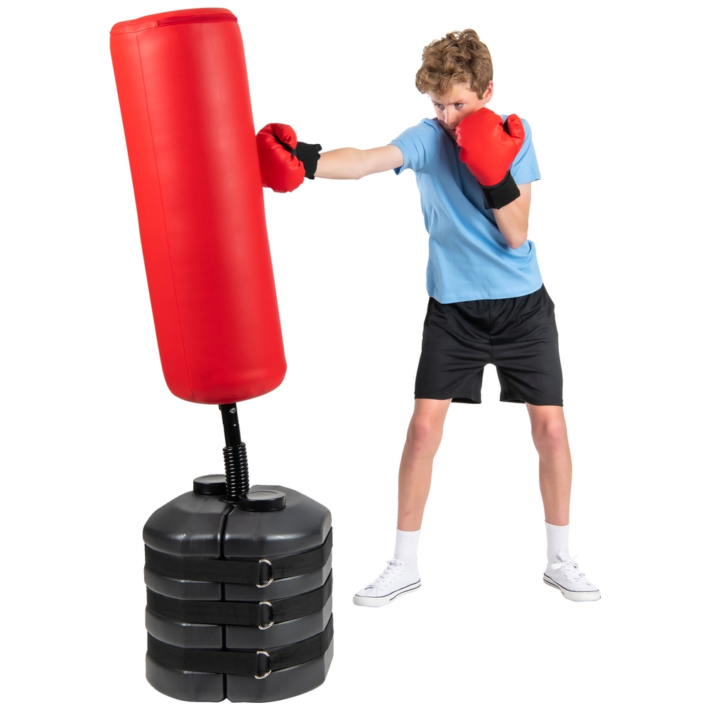 155cm Free Standing Boxing Punch Bag with Gloves Smyths Toys UK