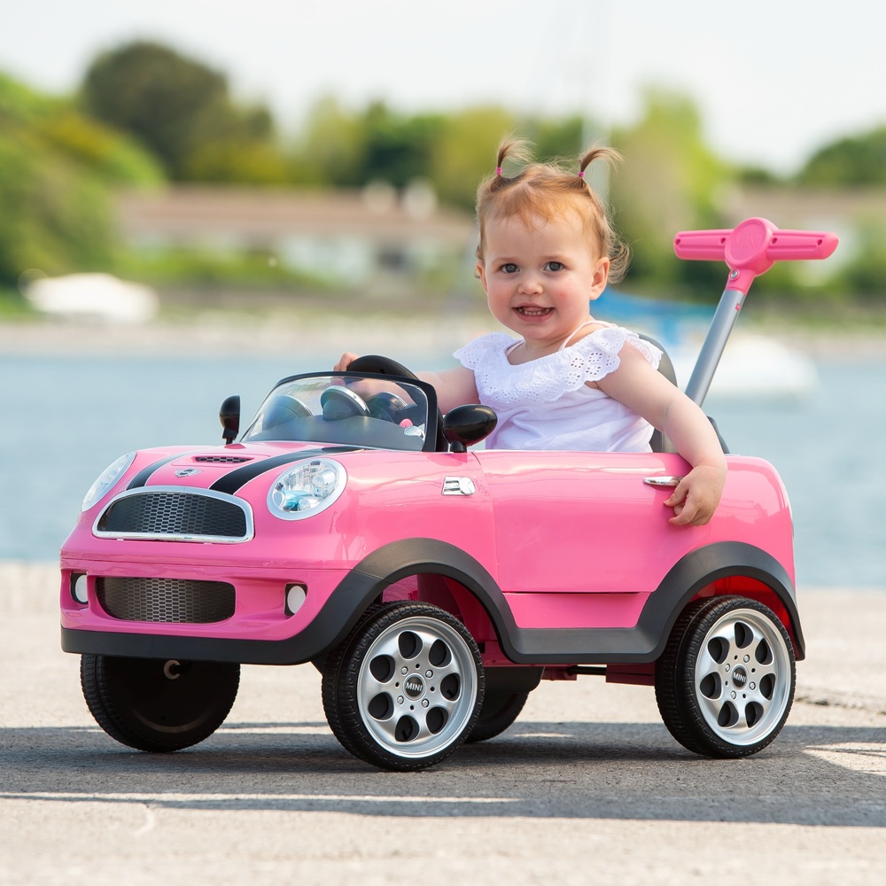 Rollplay Mini Cooper Push Buggy Pink Smyths Toys UK