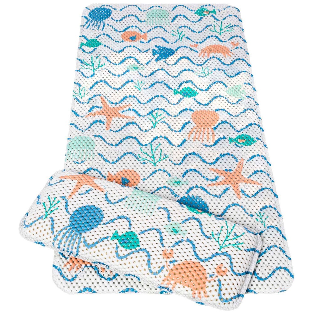 ClevaMama Pebbles & Friends Baby Bath Mat and Kneeling Cushion Smyths