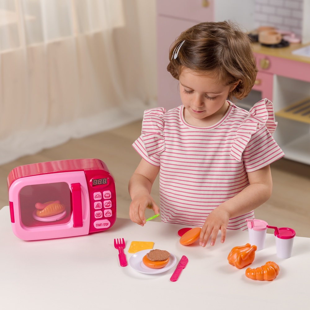 Kitchen Corner Microwave Playset Pink Smyths Toys UK