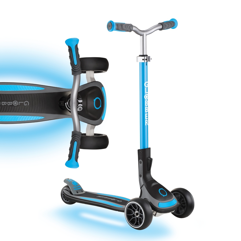 Globber ULTIMUM LIGHTS Sky Blue Scooter Smyths Toys UK
