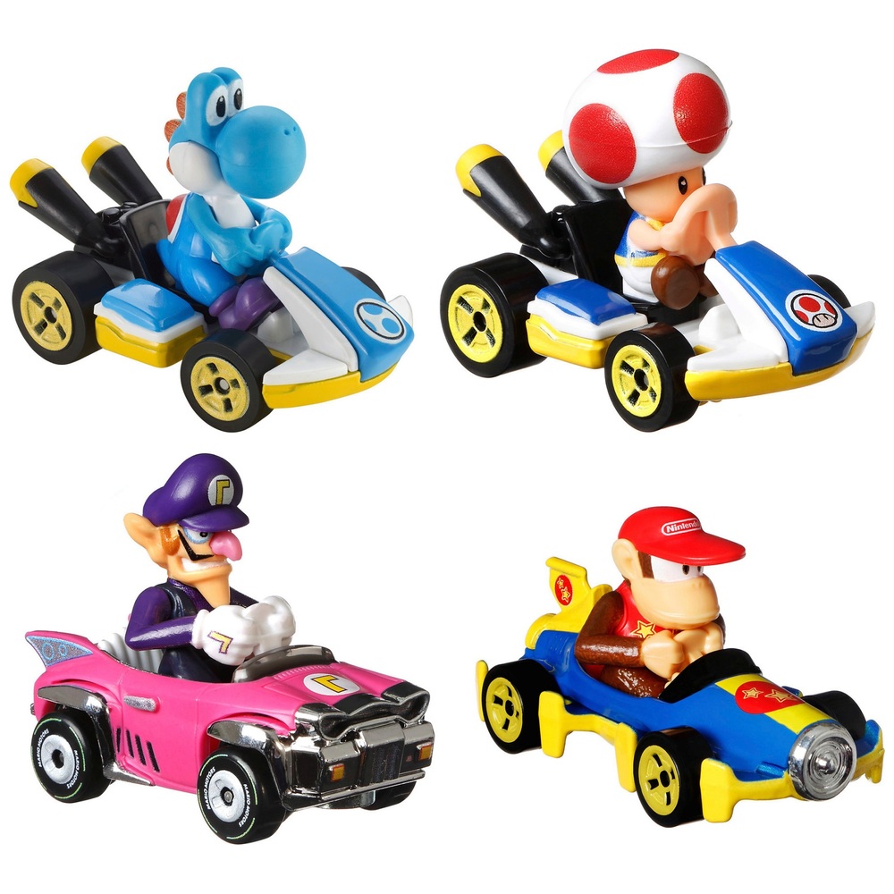 Hot Wheels Mario Kart Diecast 4Pack Assortment Smyths Toys UK