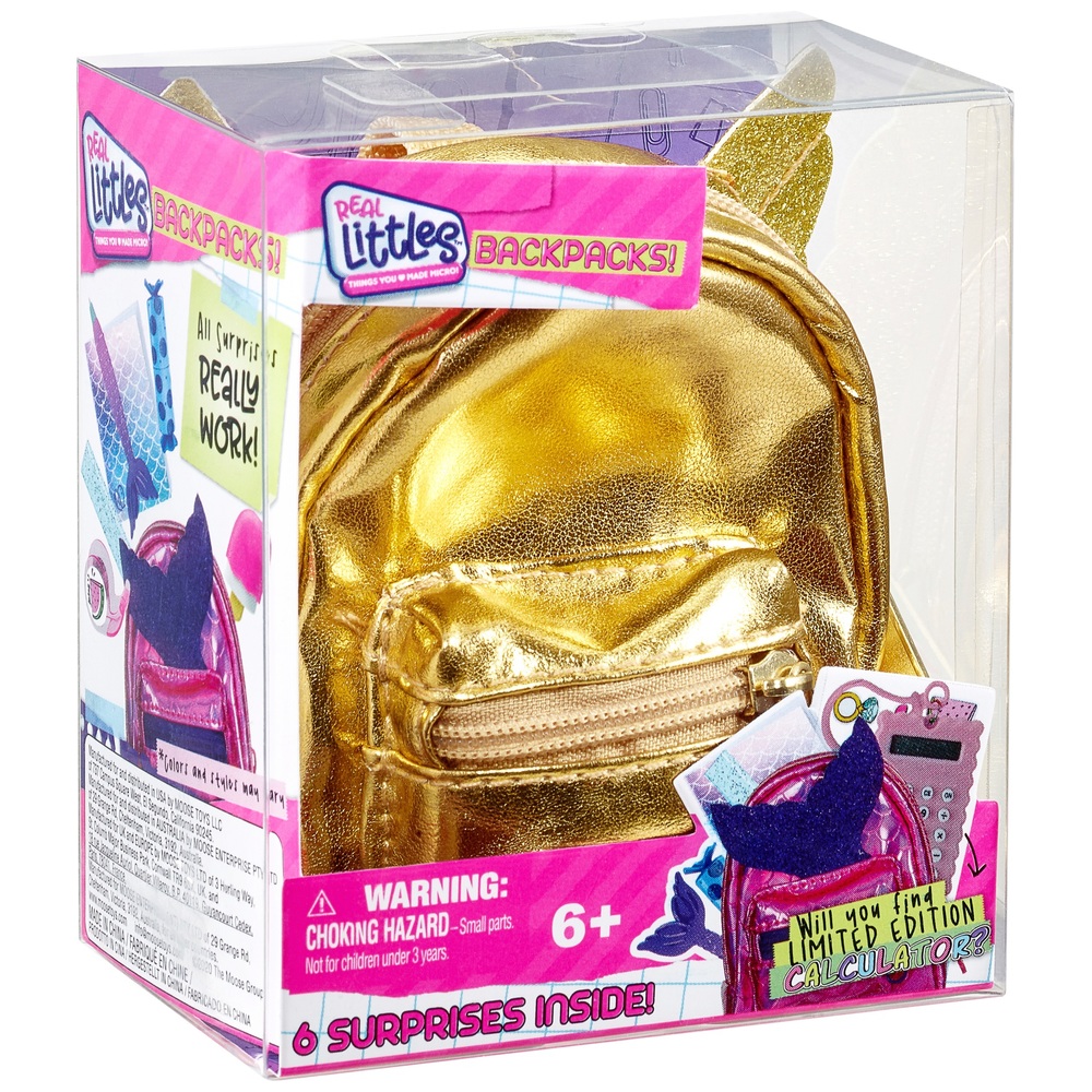 Real Littles Themed Backpack with 6 Stationery Surprises Assortment