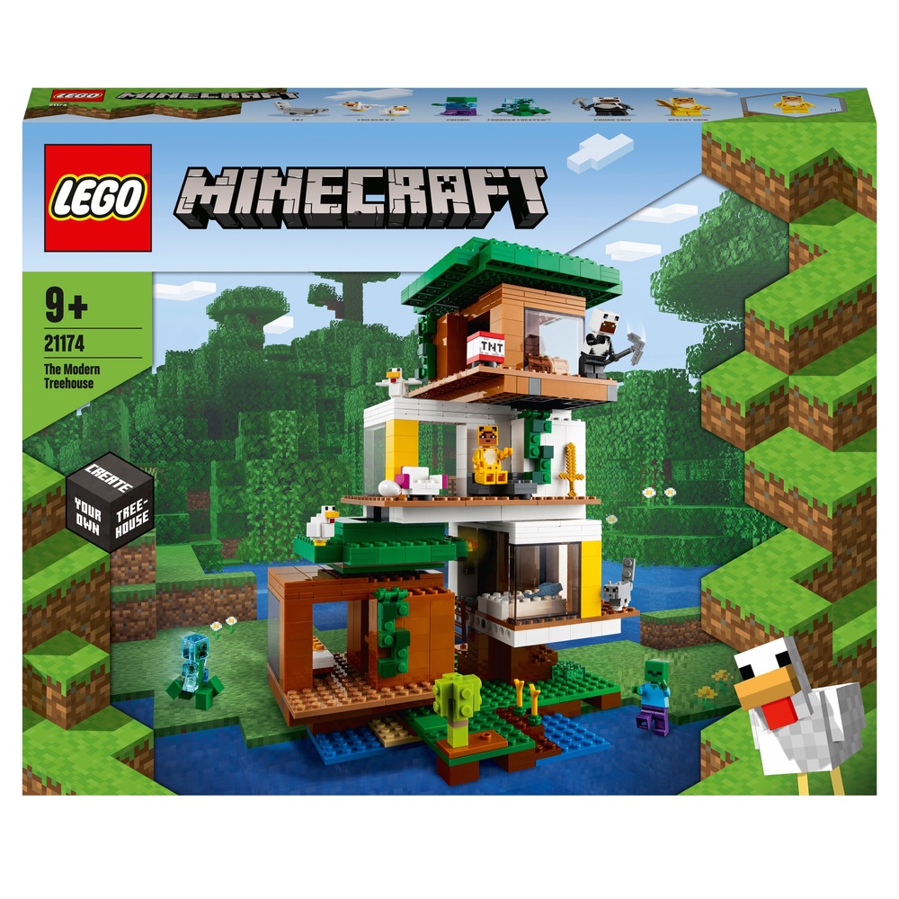 LEGO 21174 Minecraft The Modern Treehouse Modular Toy with Figures