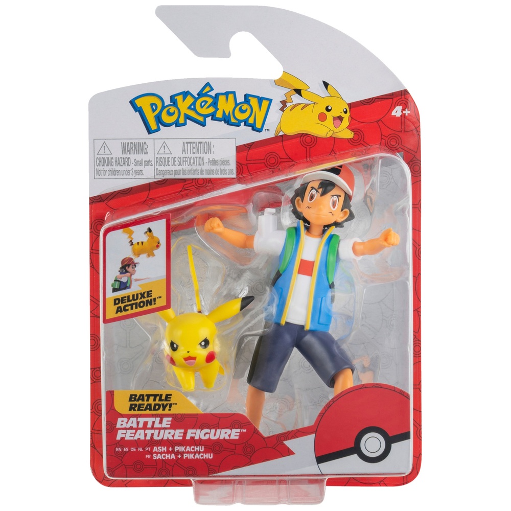 Pokémon Battle Feature Figuren Set Ash und Pikachu Smyths Toys