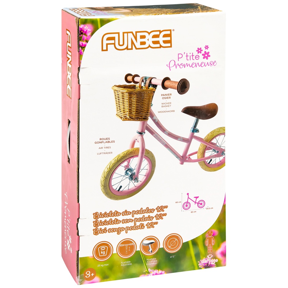 12 Inch Funbee Balance Bike with Basket Smyths Toys UK