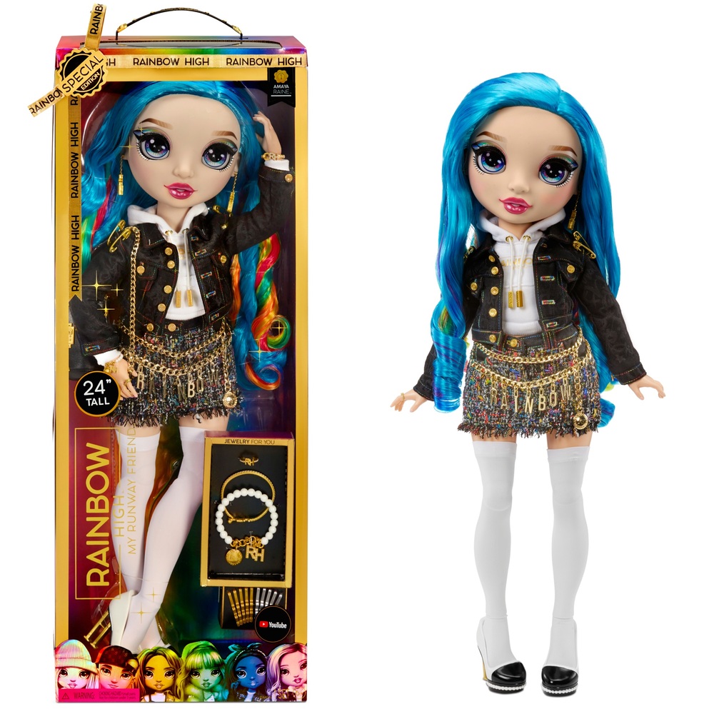 Rainbow High Puppe Large Doll My Runway Friend Amaya Raine 60 Cm Groß