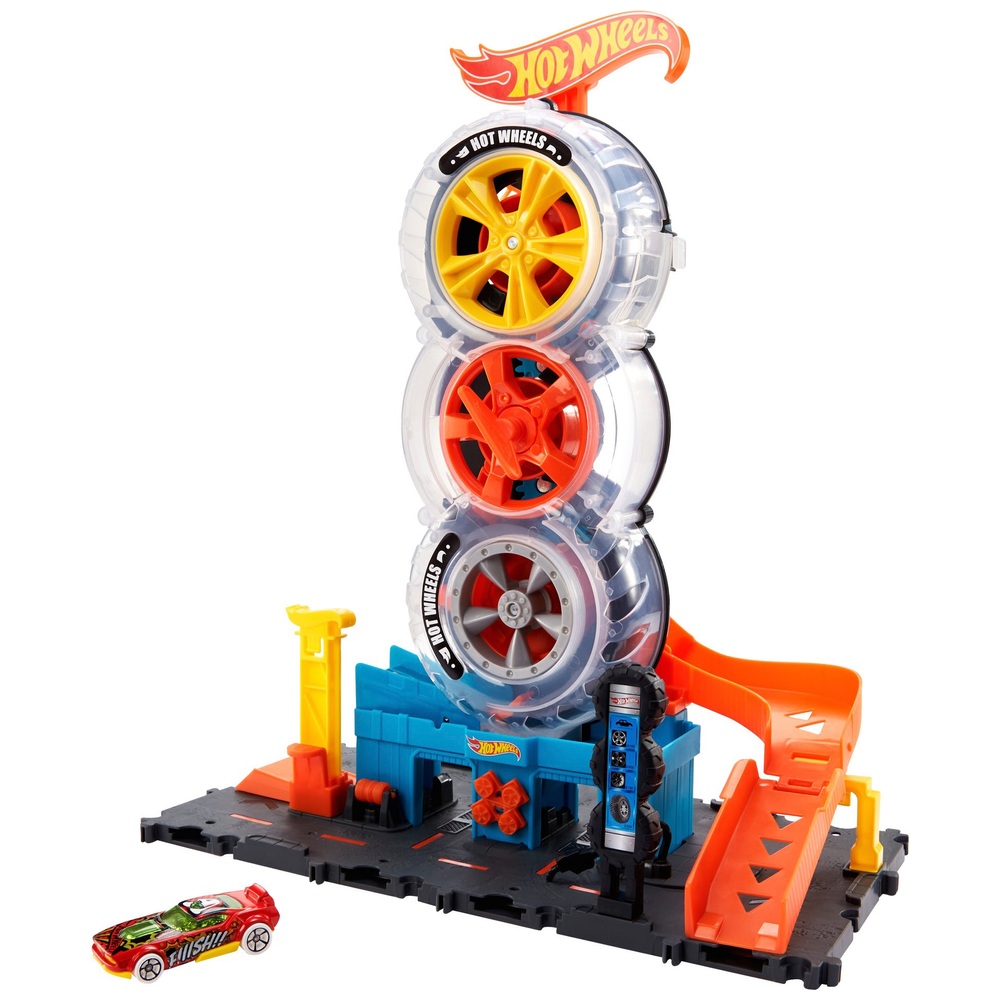 Hot Wheels City Super Twist Tire Shop Playset and Vehicle Smyths Toys UK