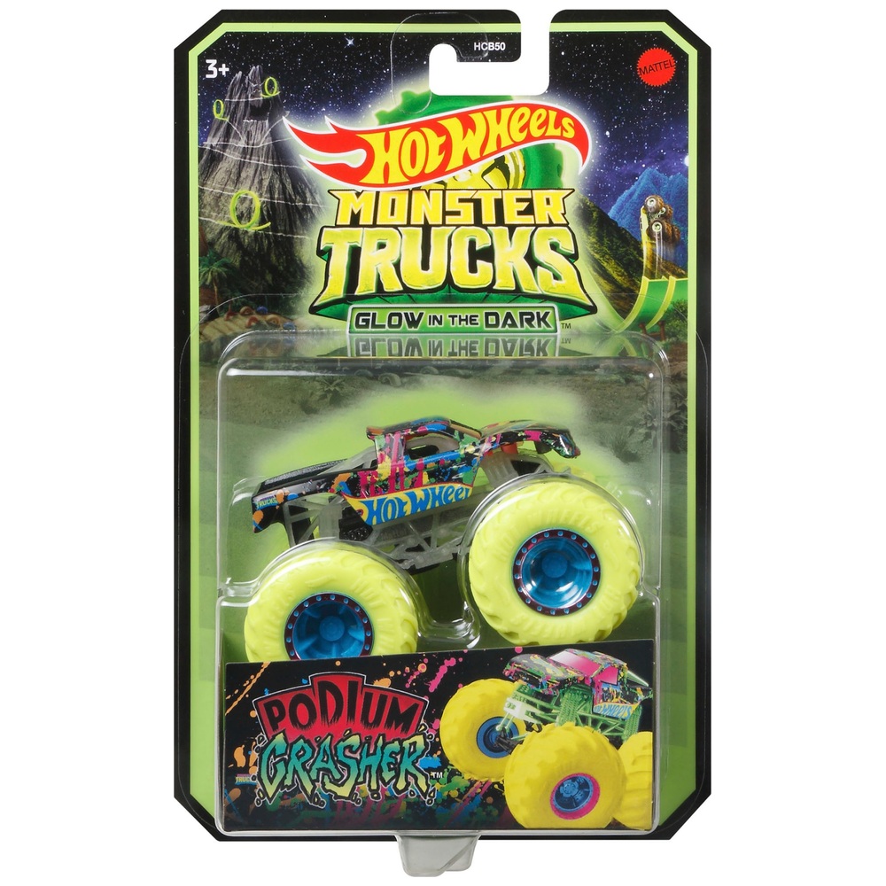 Hot Wheels Monster Trucks Glow in the Dark 164 Scale Toy Truck