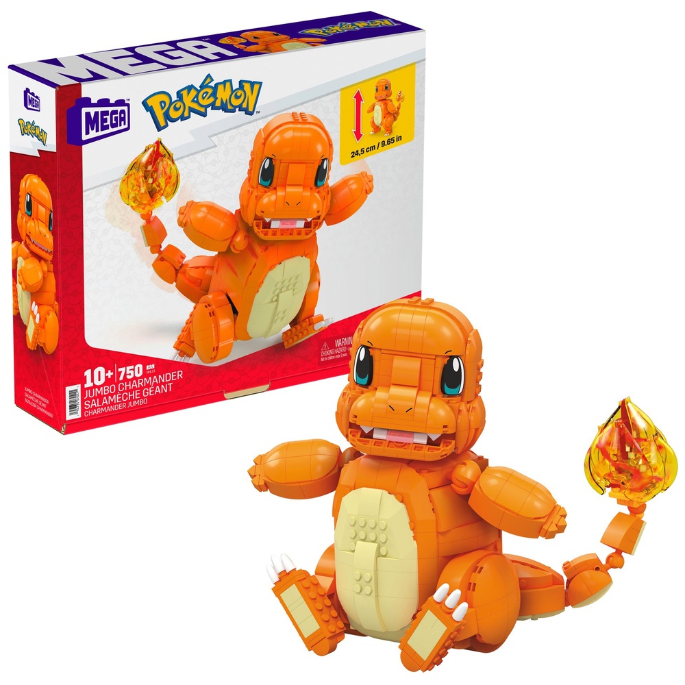 Mega Pokémon Jumbo Charmander Building Set Smyths Toys UK