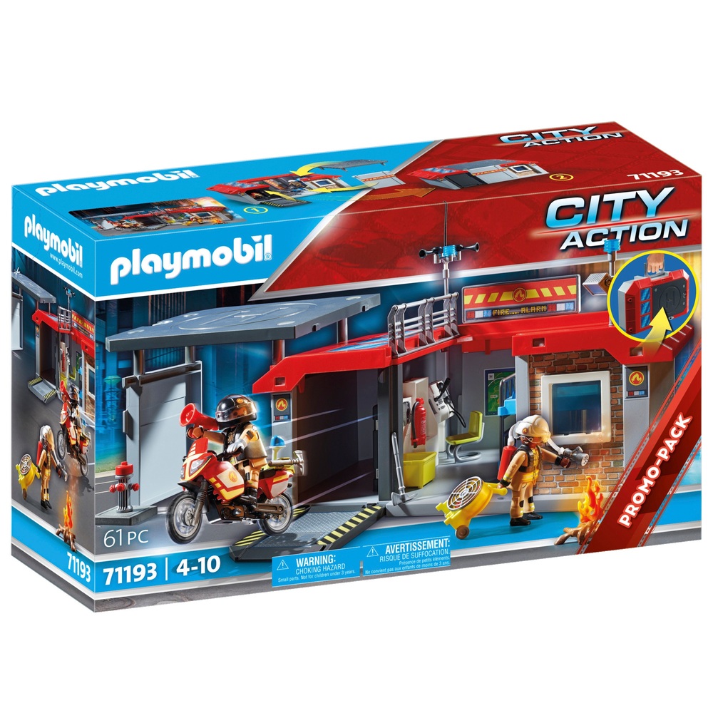 PLAYMOBIL City Action 71193 Feuerwehrstation zum Mitnehmen Smyths