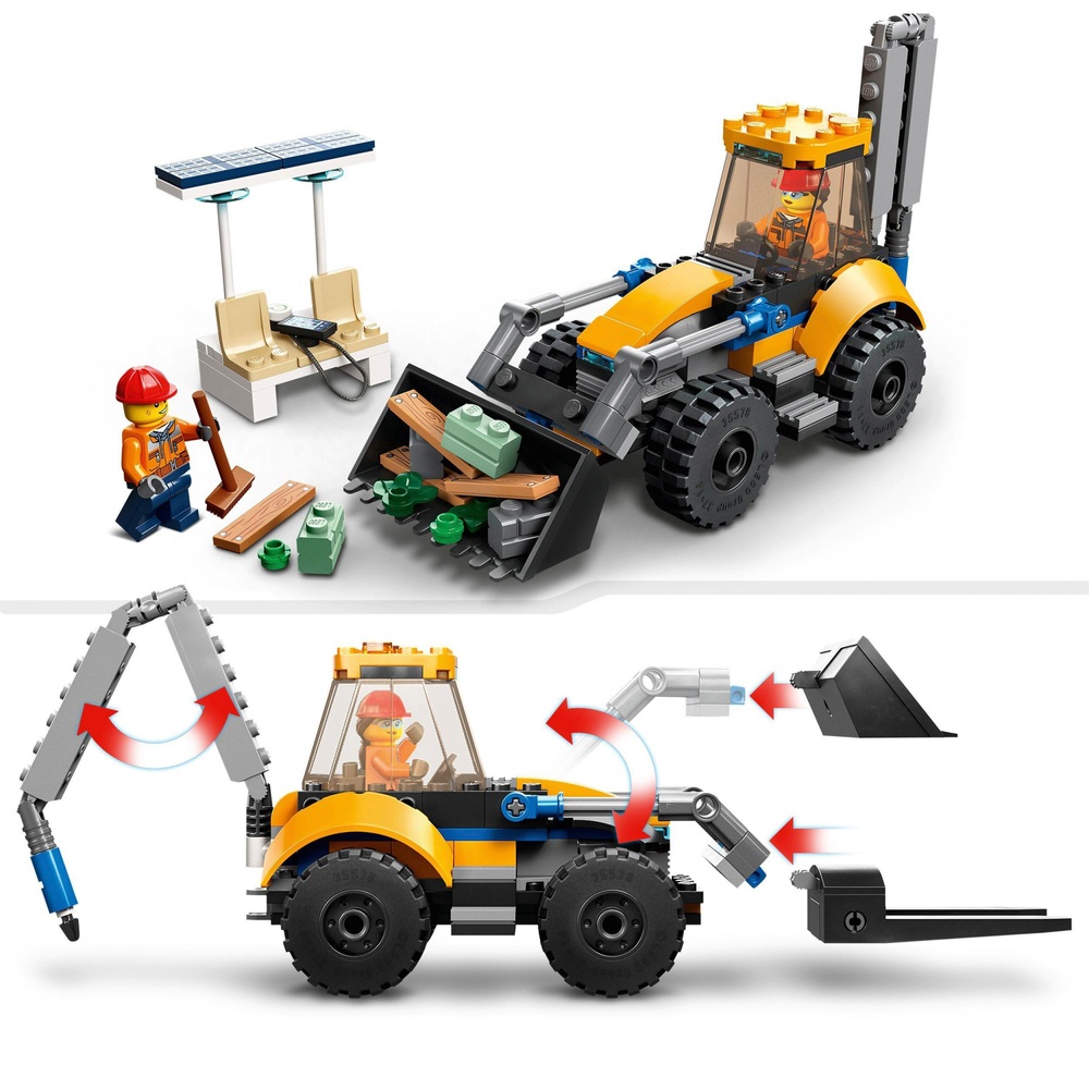 LEGO City 60385 Construction Digger Excavator Set Smyths Toys UK