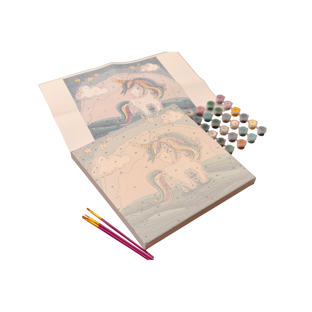 Craft Buddy Unicorn Stars Paint By Numbers Painting Kit Smyths Toys UK