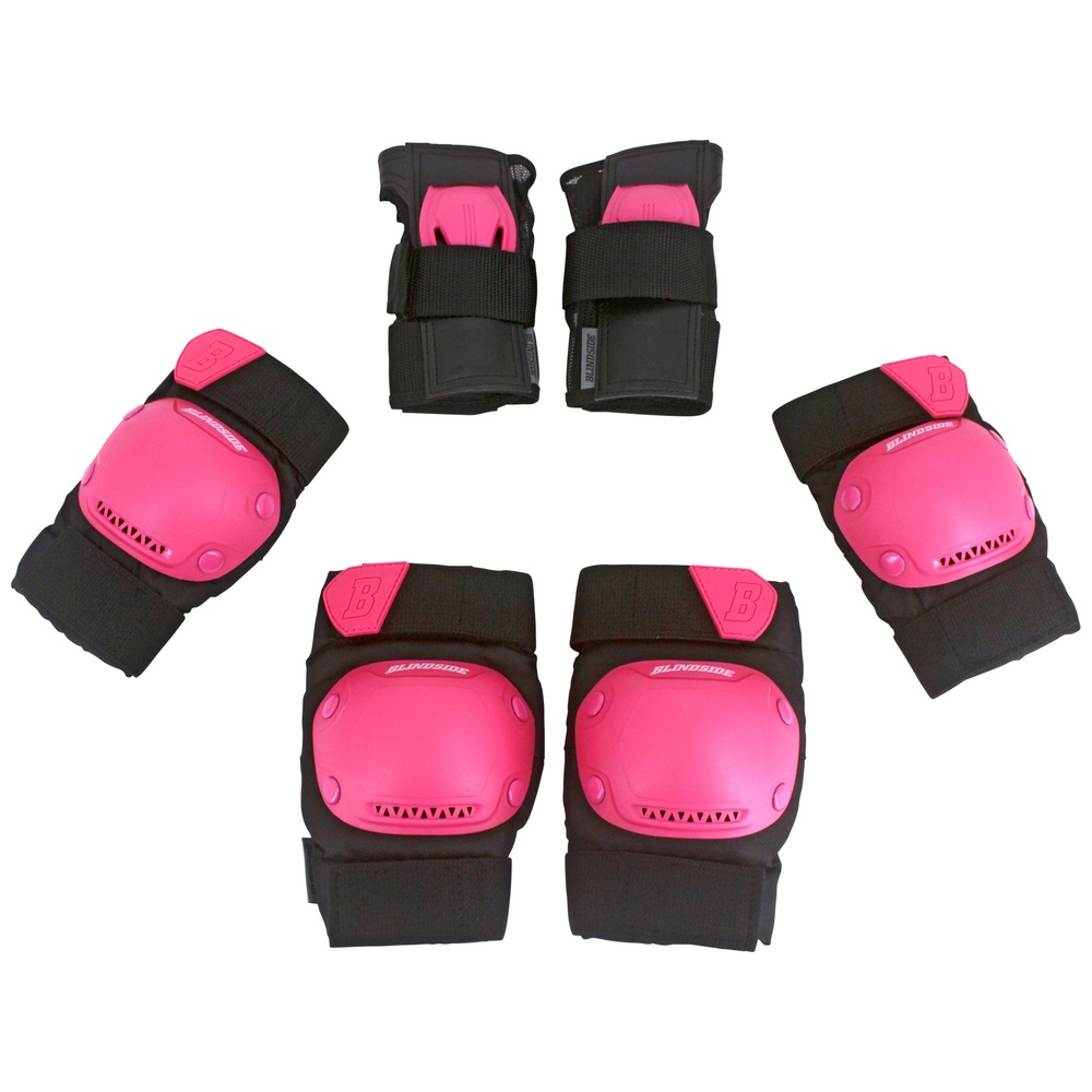 Blindside Protection Set Pink Small, includes wrist pads, elbow pads