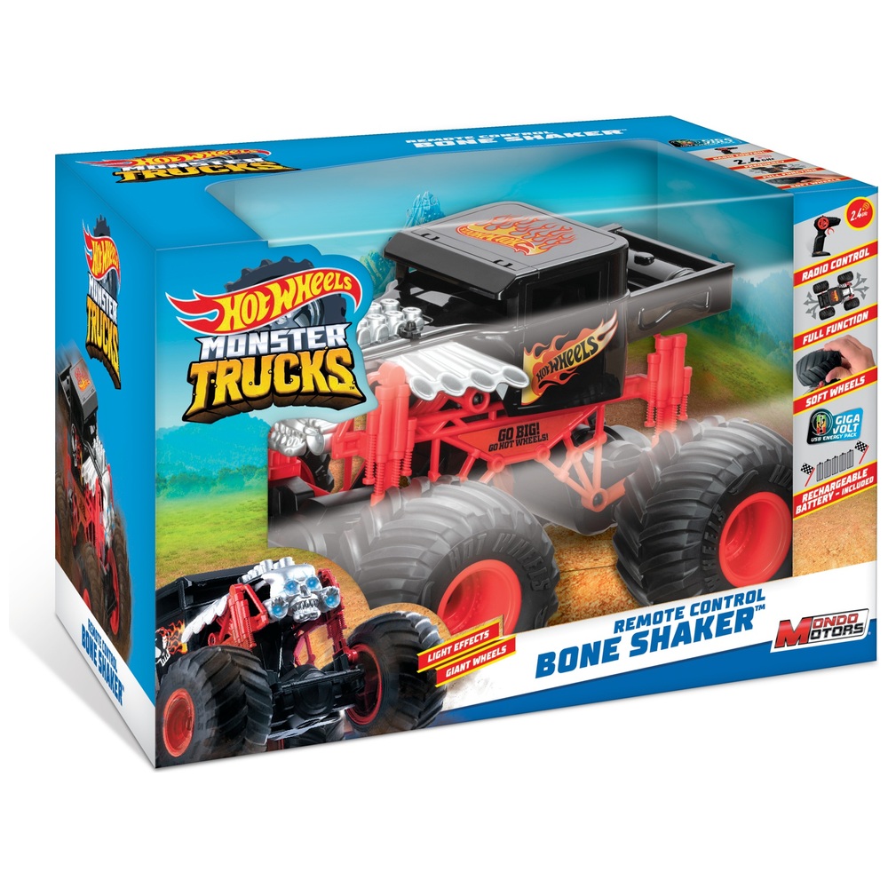 Hot Wheels Monster Trucks Remote Control Bone Shaker Smyths Toys UK