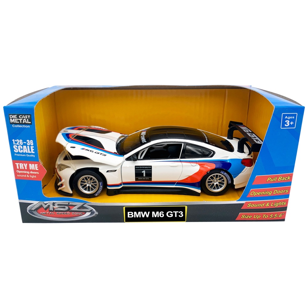 132 BMW M6 GT3 Pull Back Diecast Car Smyths Toys UK