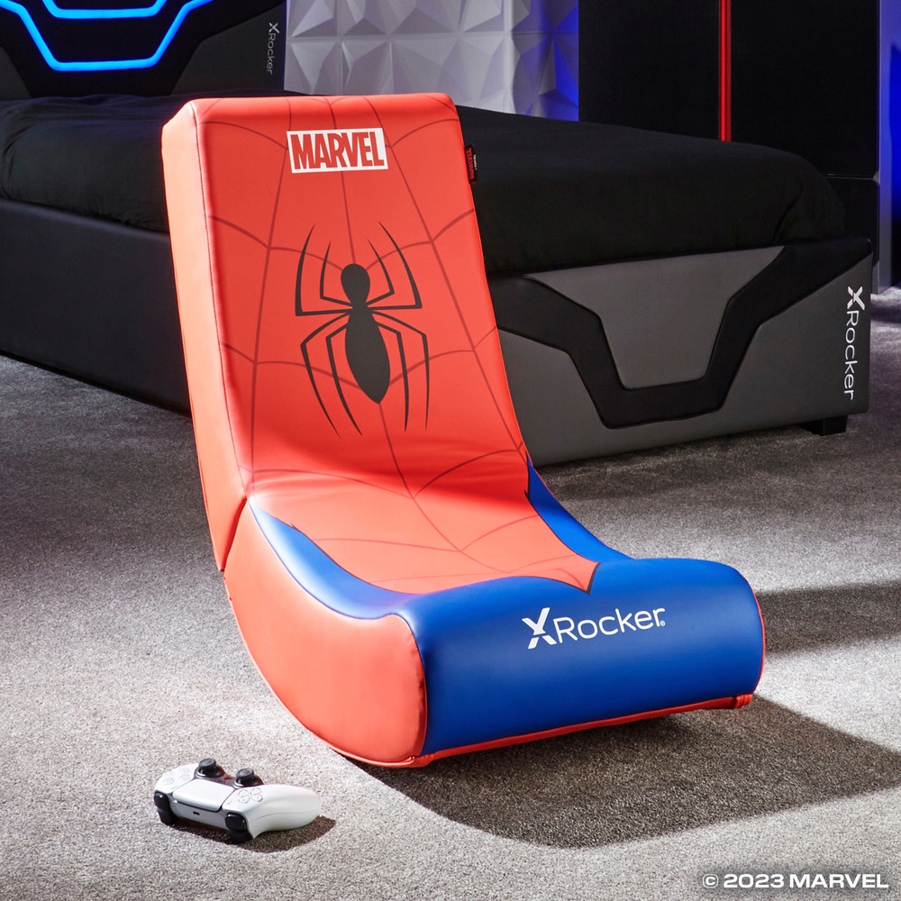 X Rocker Marvel Icon SpiderMan Floor Rocker Gaming Chair Smyths Toys UK