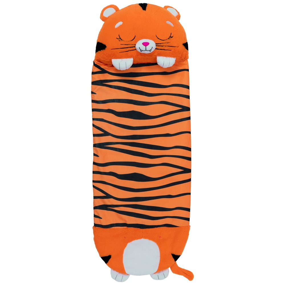 Happy Nappers Orange Tiger 2in1 Medium Plush Sleeping Bag Smyths