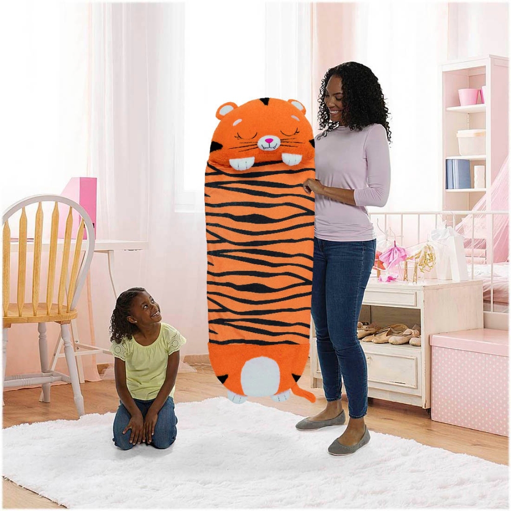 Happy Nappers Orange Tiger 2in1 Plush and Sleeping Bag Large