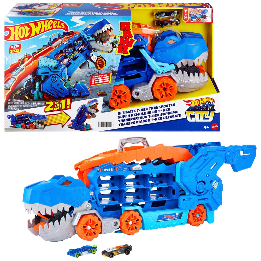 Hot Wheels City Let's Race Netflix Ultimate TRex Transporter