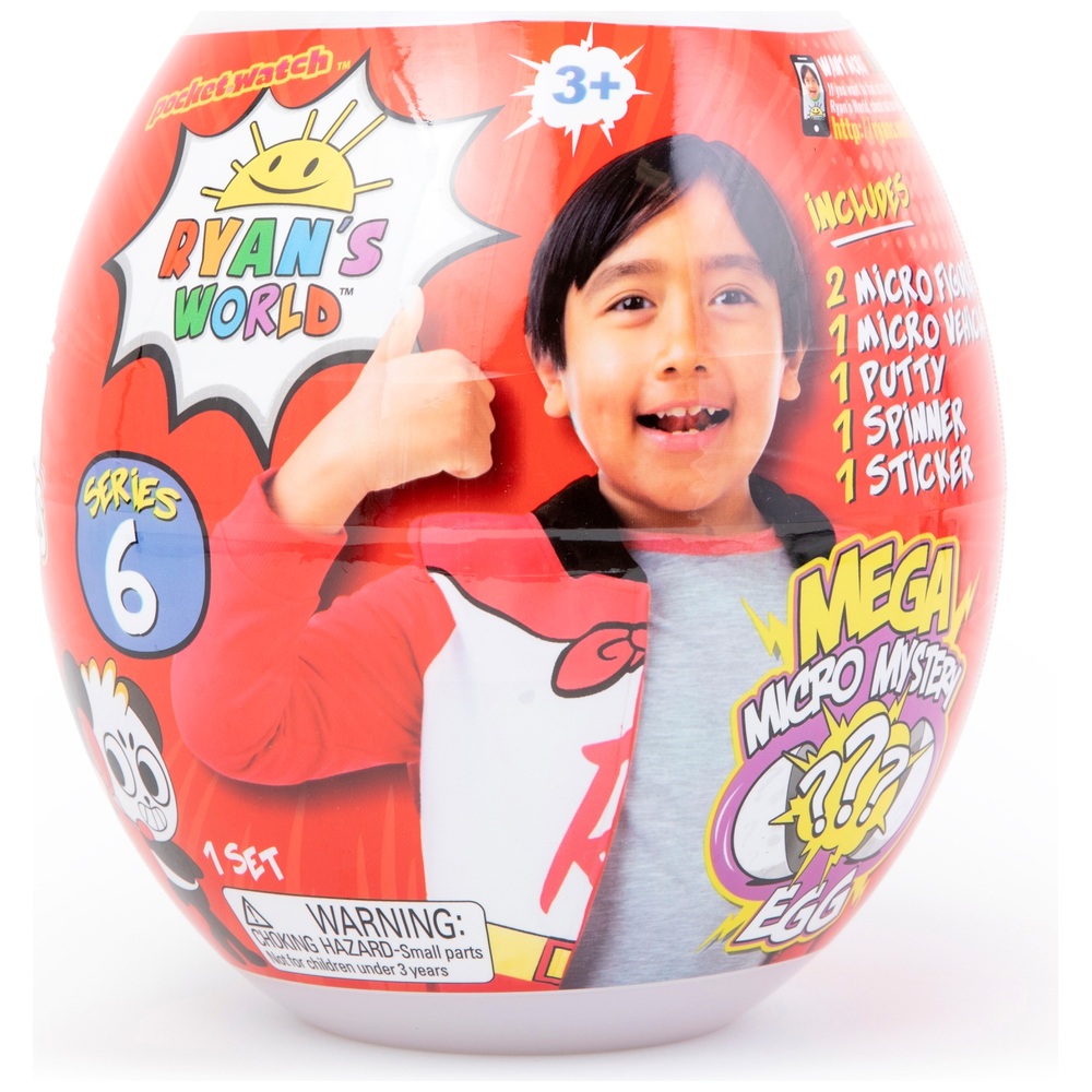 Ryan’s World Glow in the Dark Mystery Mega Micro Egg Smyths Toys UK