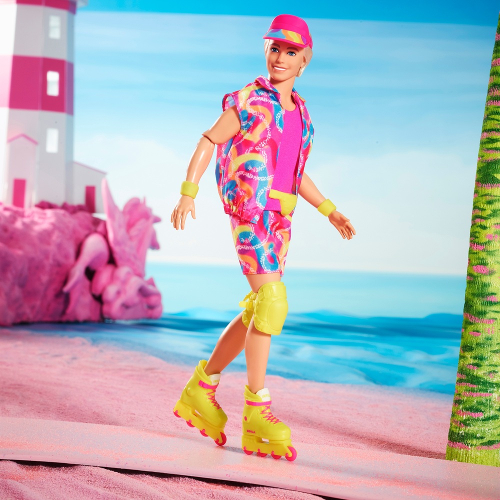 Barbie The Movie Ken Neon Roller Skating Doll Smyths Toys UK