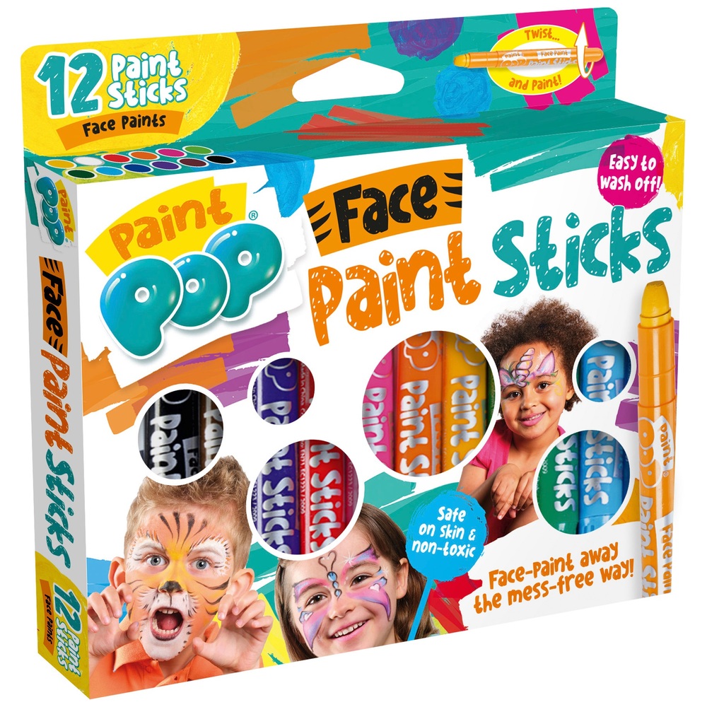Paint Pop 12 Face Paint Sticks Smyths Toys UK