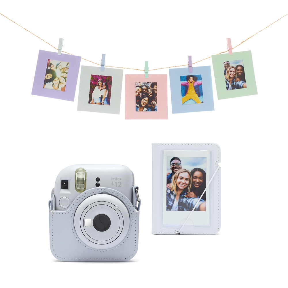Fujifilm Instax Mini 12 Instant Camera Accessory Kit Clay White