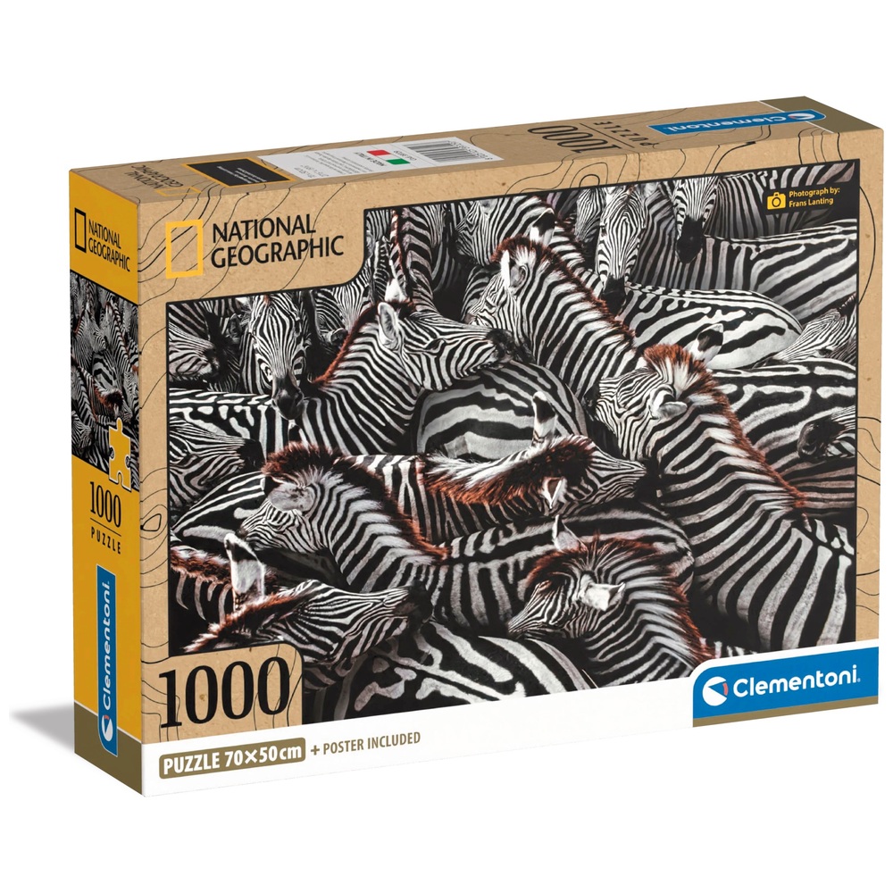 Clementoni National Geographic Zebras 1000 Piece Jigsaw Puzzle Smyths