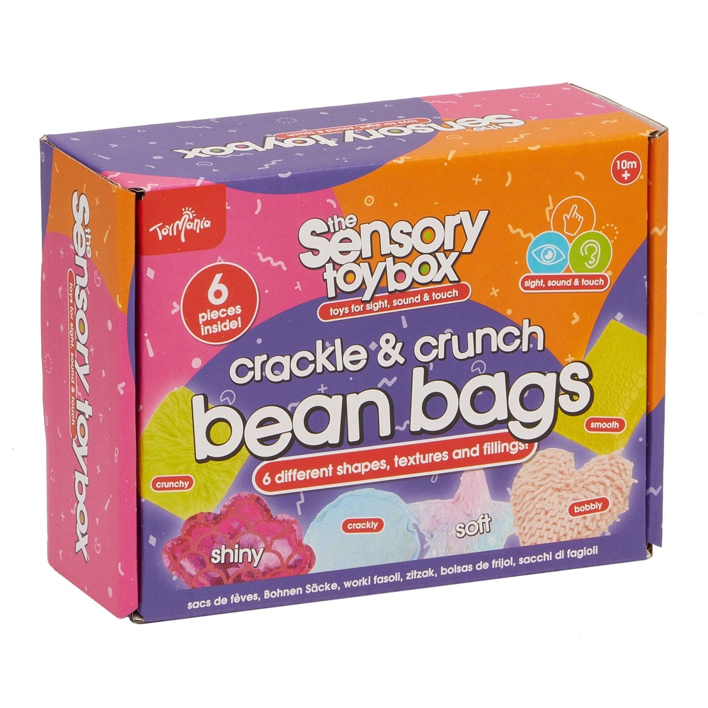 Toy Mania Sensory Crackle & Crunch Bean Bags 6 Pack Smyths Toys UK