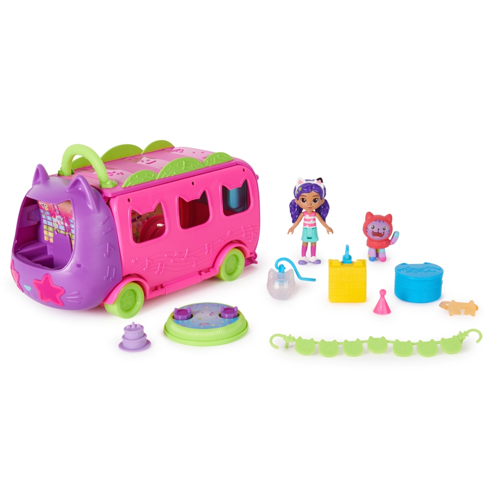 Gabby's Dollhouse Purrfect Party Bus Set Smyths Toys UK