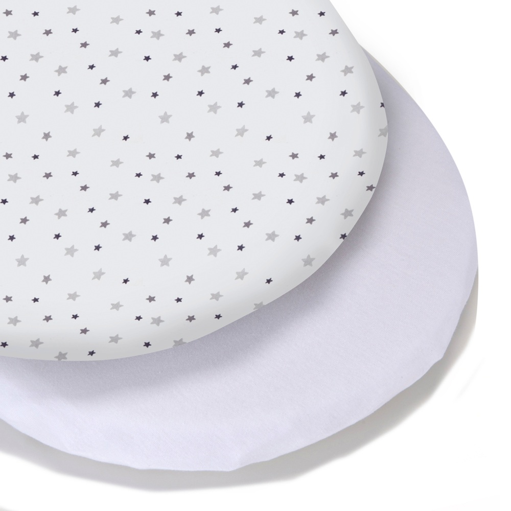 Baby Elegance 75x35cm Moses Basket Sheets 2 Pack Star Smyths Toys UK