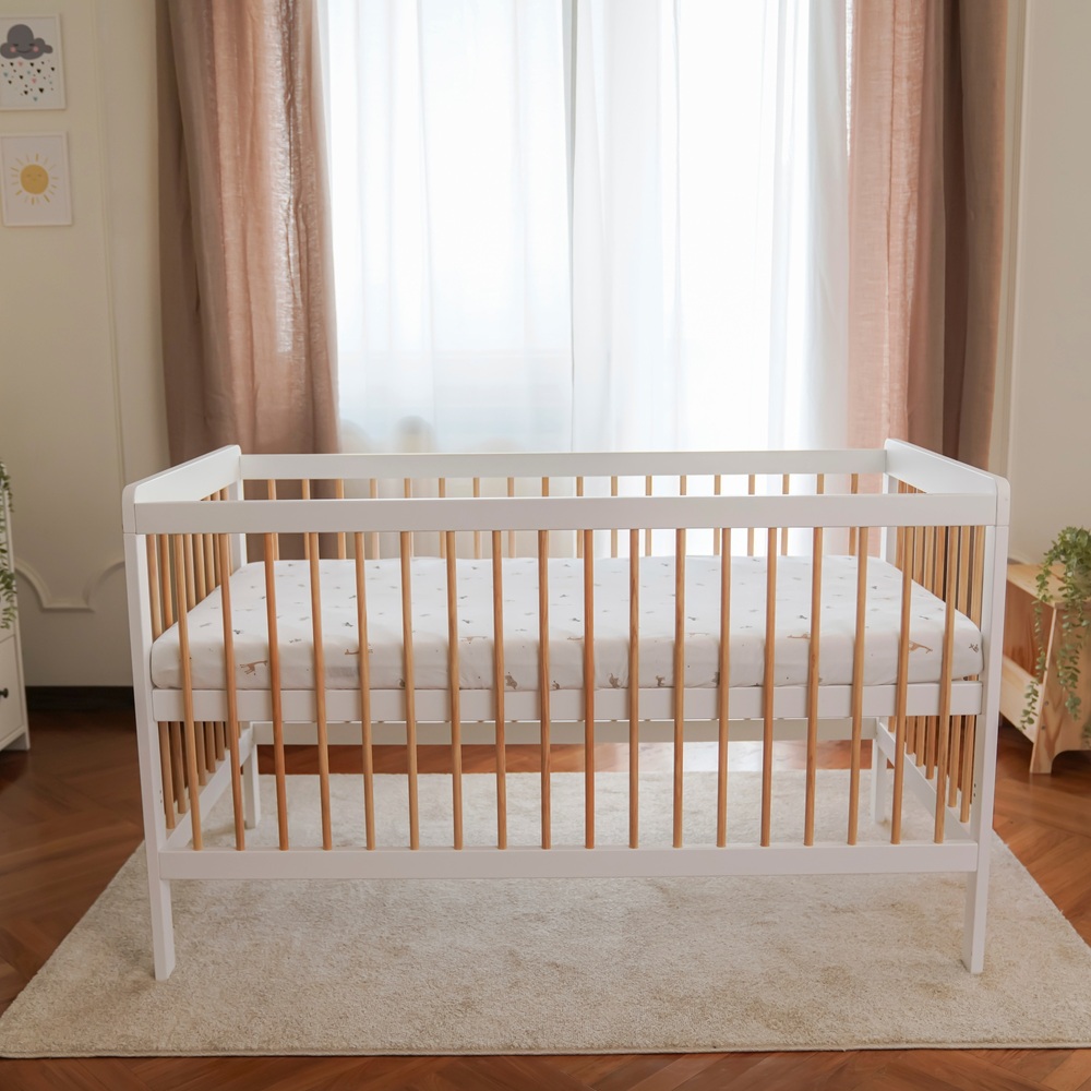 CuddleCo Nola White & Natural Cot Bed Smyths Toys UK