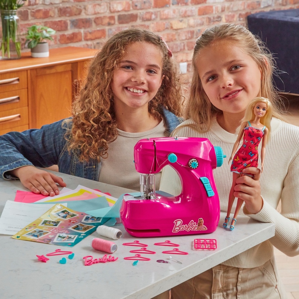 Barbie Sewing Machine and Doll Set Smyths Toys UK