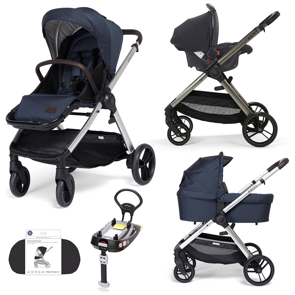 Drift by Baby Elegance 3in1 Travel System Navy , R129 Car Seat