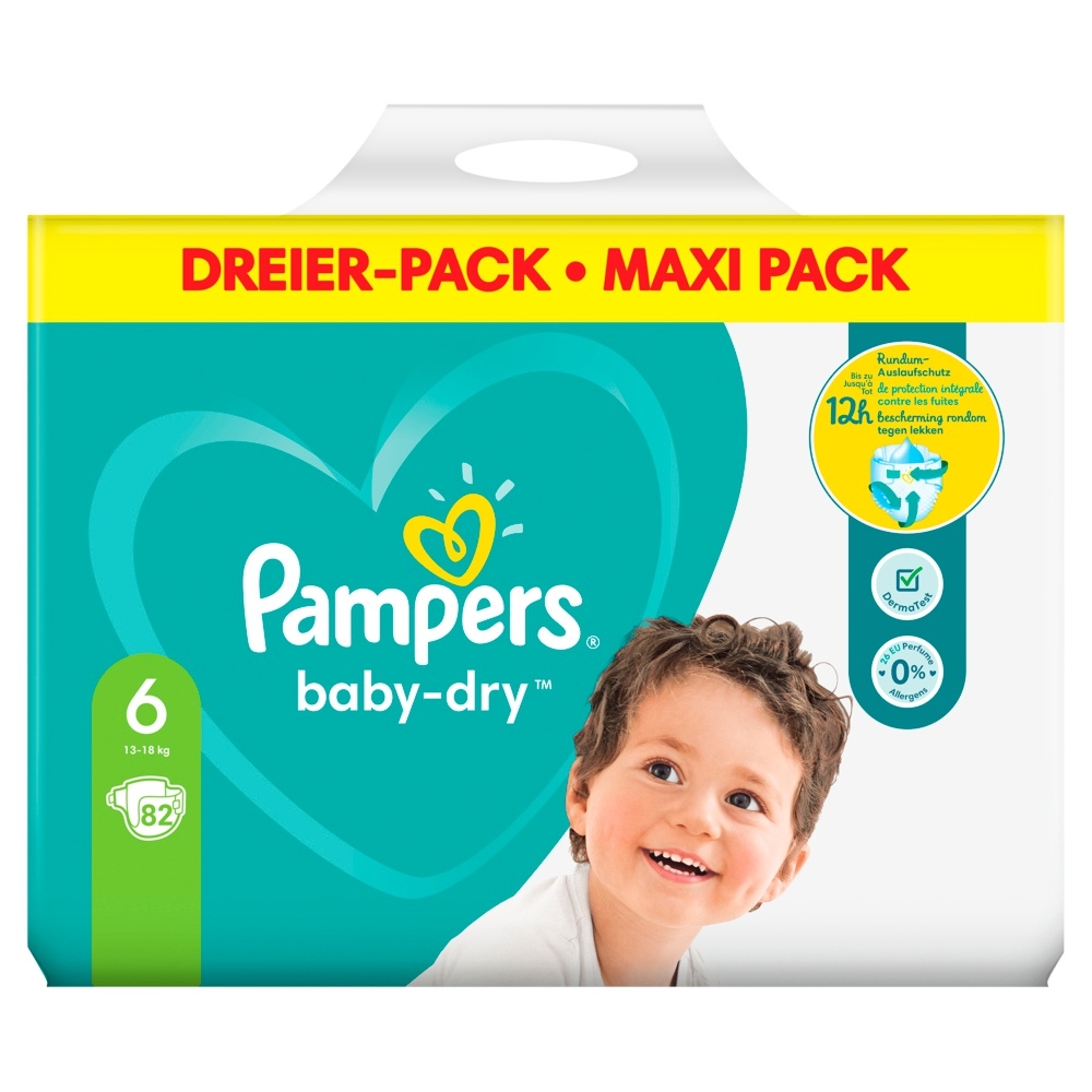 Pampers Windeln Mega Pack Baby Dry Junior Gr.6 XL (82 Stück) Smyths