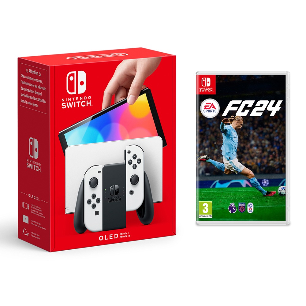 Nintendo Switch OLED White & EA Sports FC 24 Smyths Toys UK