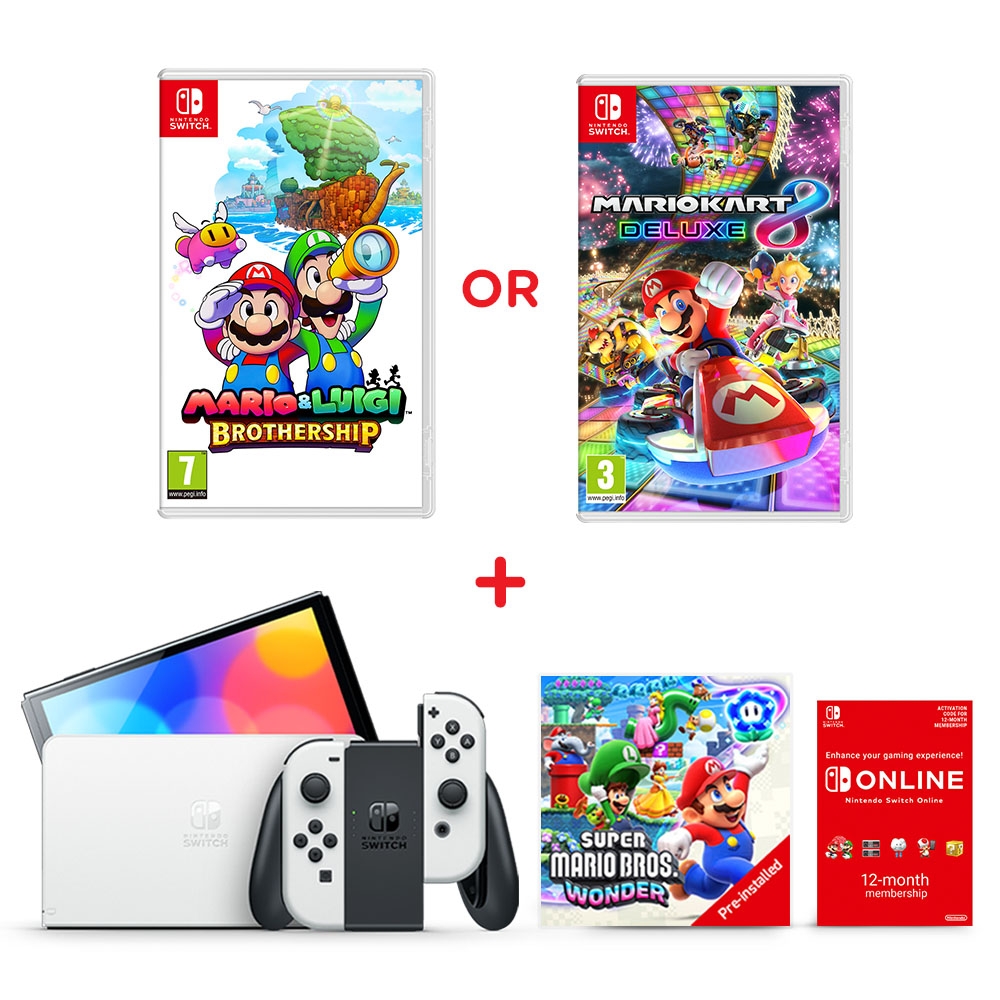 Nintendo Switch Super Mario Bros. Wonder OLED Bundle & Select Game
