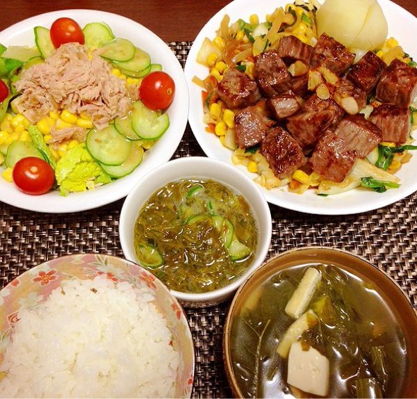 氷見牛のサイコロステーキ晩御飯 献立こばちのブログ 楽天ブログ