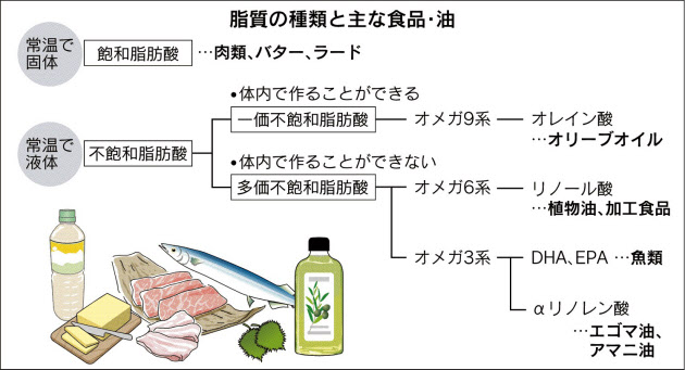油のタイプ知り上手に摂取 リノール酸の取りすぎ注意 週3、4回は魚／エゴマ油も効果的 健康増進 病気予防 抗加齢（アンチエイジング） 長寿