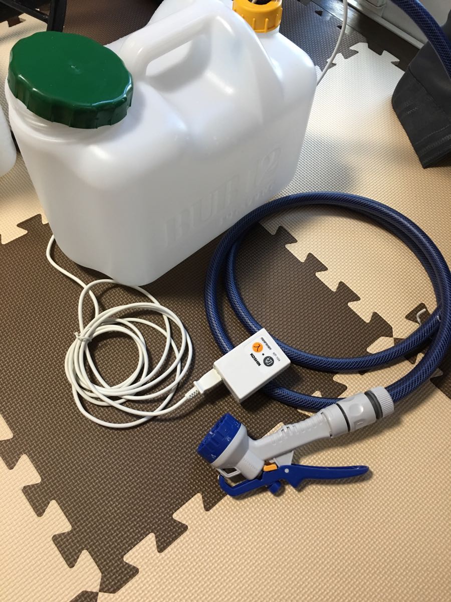 キャンプ道具 ポータブルシャワー 自作 かじじ流 キャンプ 楽天ブログ