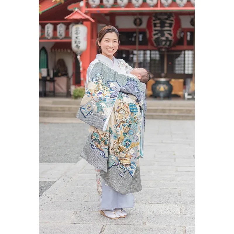 ファッション通販 お宮参り 産着 レンタル 男の子 夏用 6月〜9月向け 単衣 帽子 よだれかけ 着物 お宮参り着物 男児 祝い着 男 のしめ