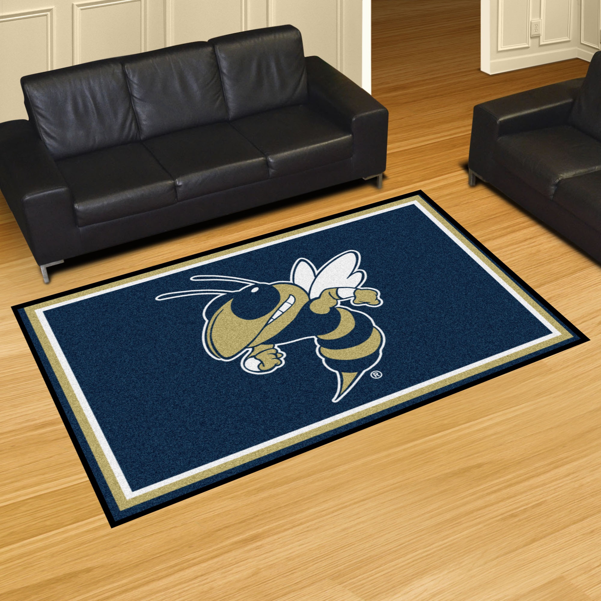 FANMATS Tech Buzz 4ft. X 6ft. Plush Area Rug eBay