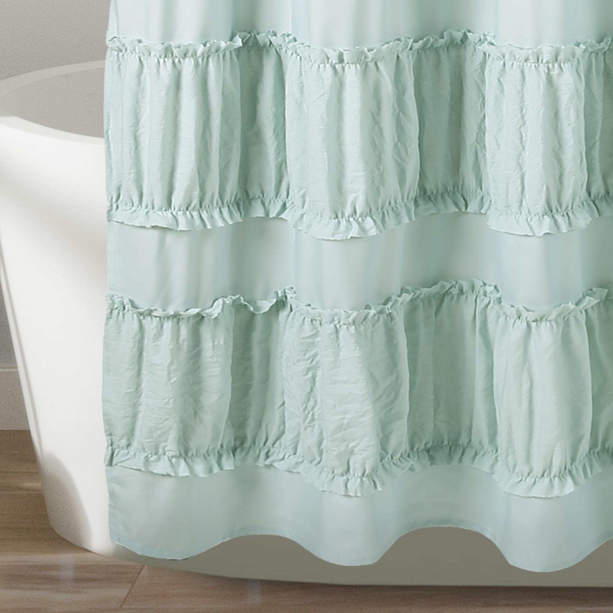 Nova Ruffle Shower Curtain 72X72 eBay