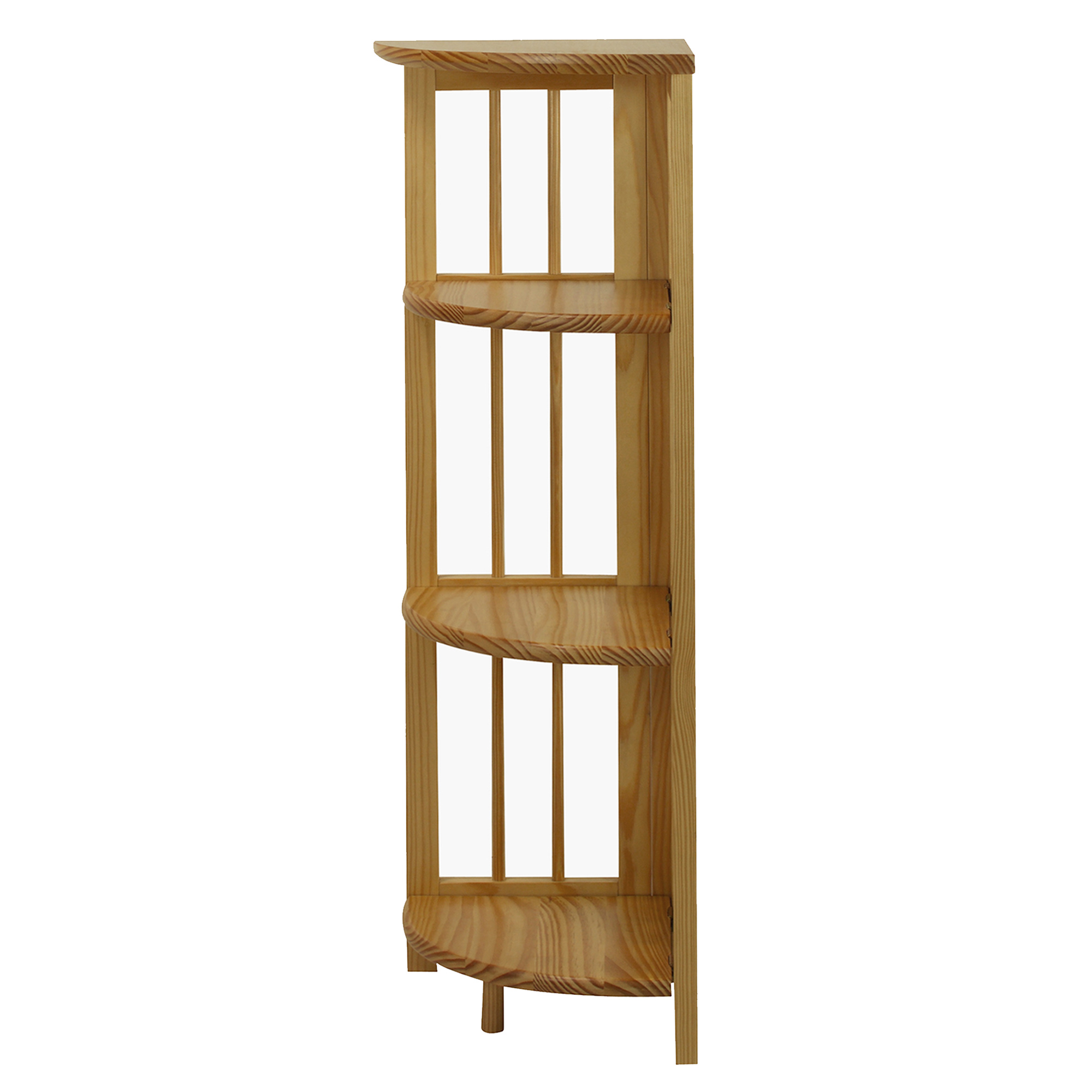 4 Shelf Iron Folding Bookcase 4Shelf Corner Folding Bookcase eBay