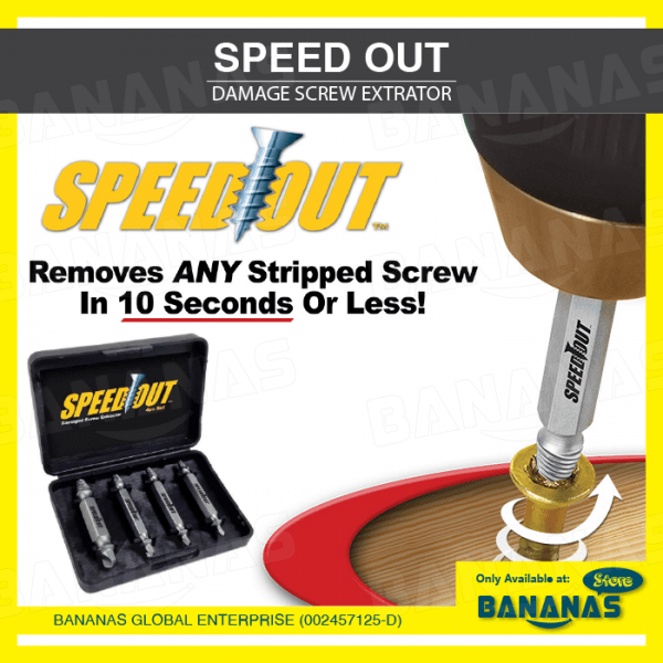 SpeedOut Stripped Damaged Screw Extractor Broken Bolt Remover Tool Set