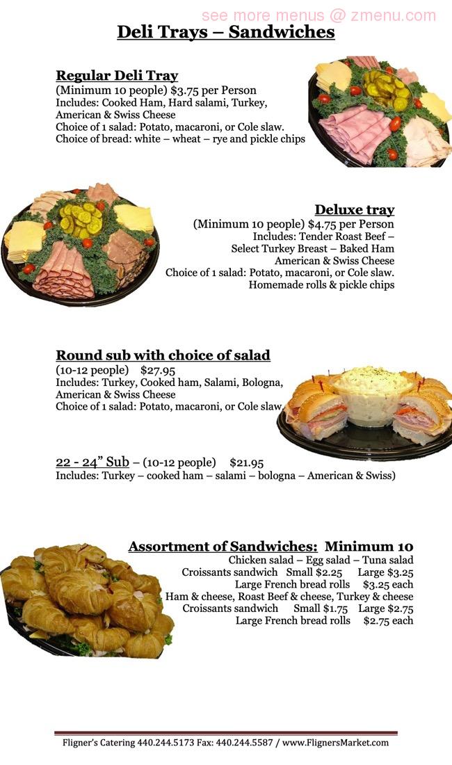 Online Menu of Fligners Market Restaurant, Lorain, Ohio, 44052 Zmenu