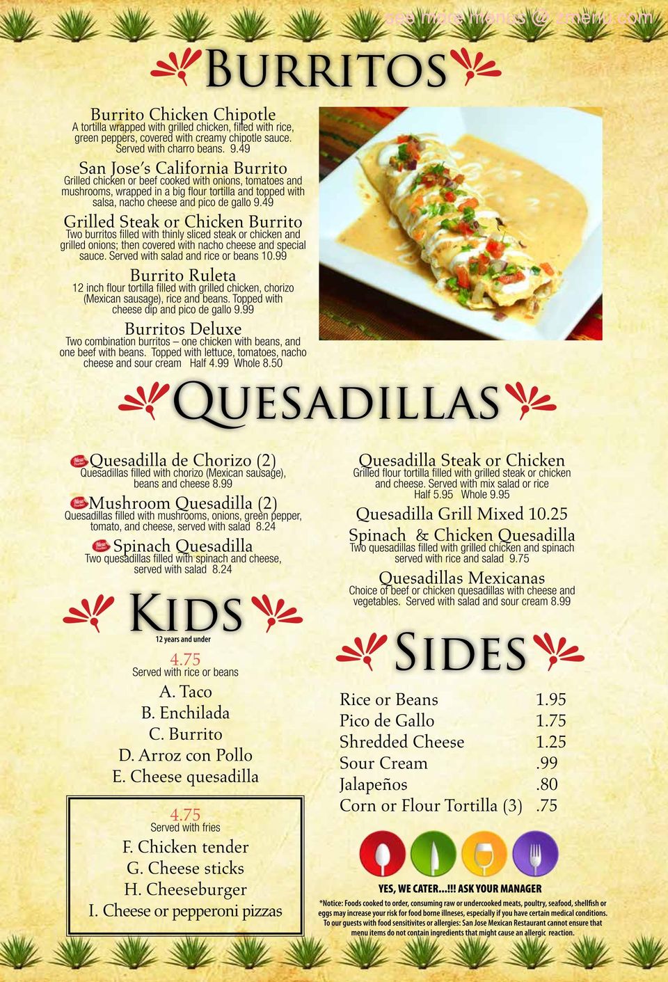 Online Menu of San Jose Mexican Restaurant Restaurant, Elizabethtown