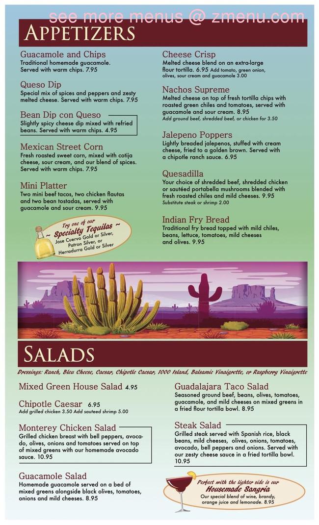 Online Menu of Su Casa Restaurant, Clarkdale, Arizona, 86324 Zmenu