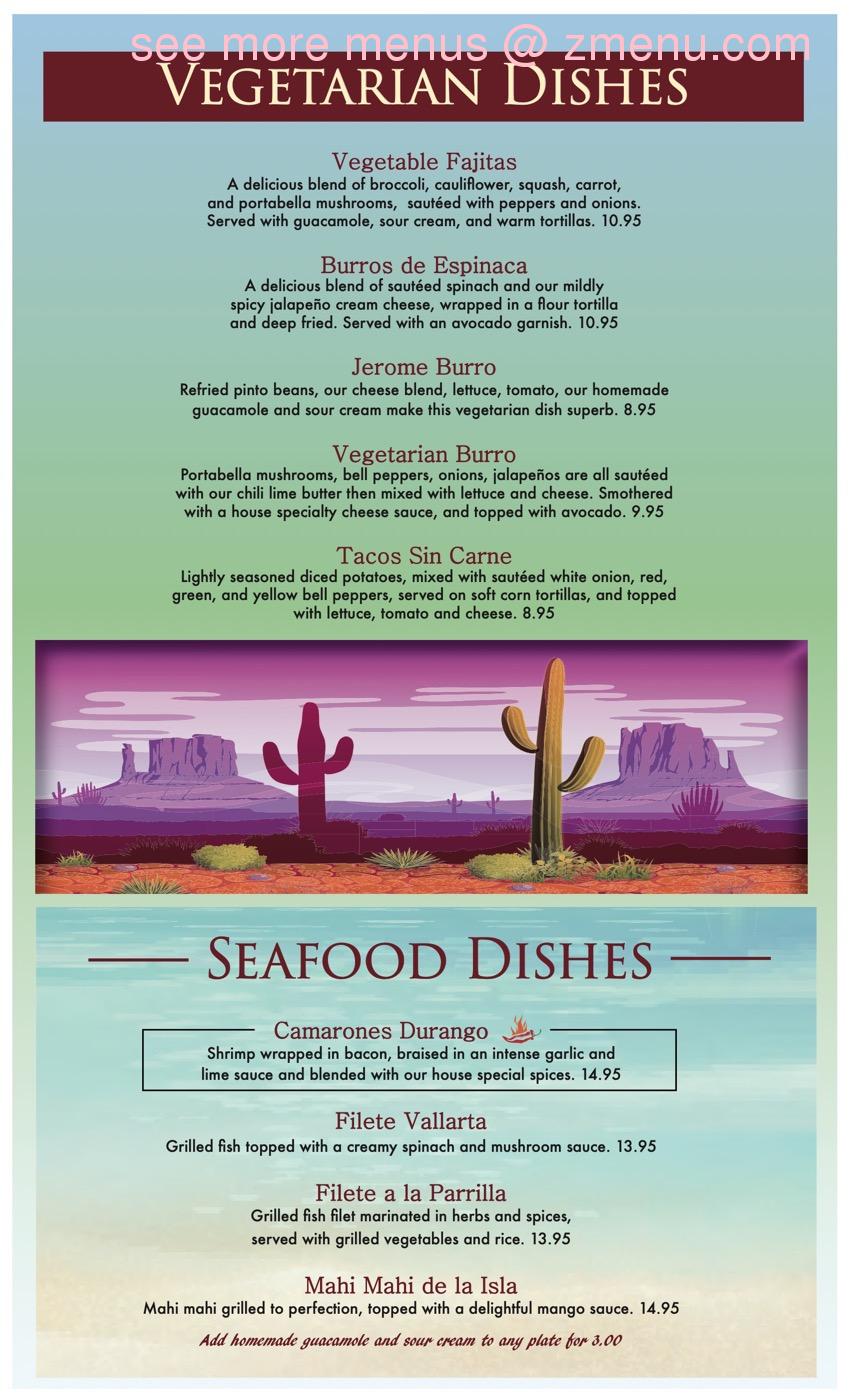 Online Menu of Su Casa Restaurant, Clarkdale, Arizona, 86324 Zmenu